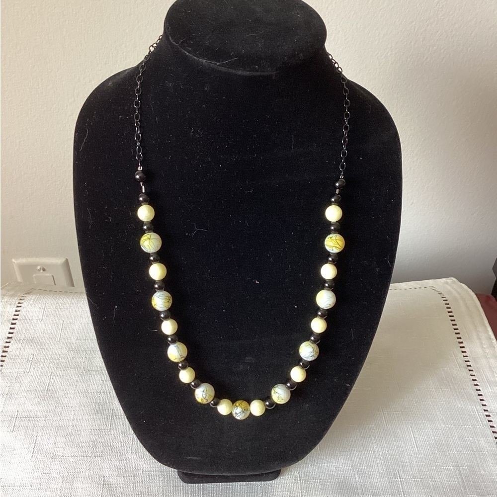 Yellow Beaded Necklace